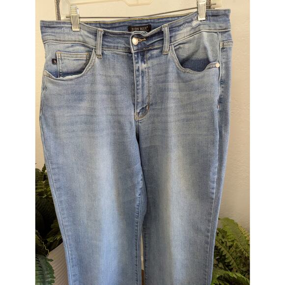 Judy Blue Mid Rise Straight Fit Women's Denim Jeans Sz 14W - Picture 13 of 15
